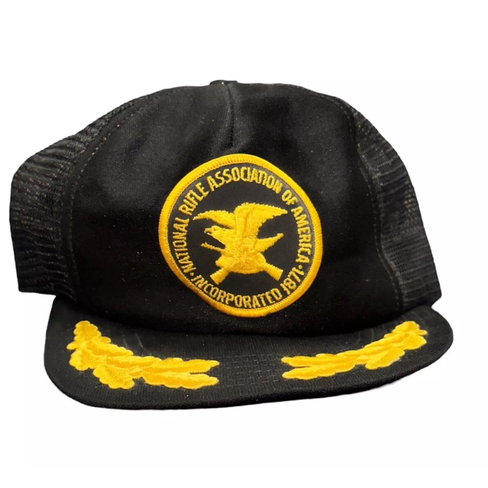 NRA National Rifle Association of America 1871 Mesh Back Trucker Snapback EUC